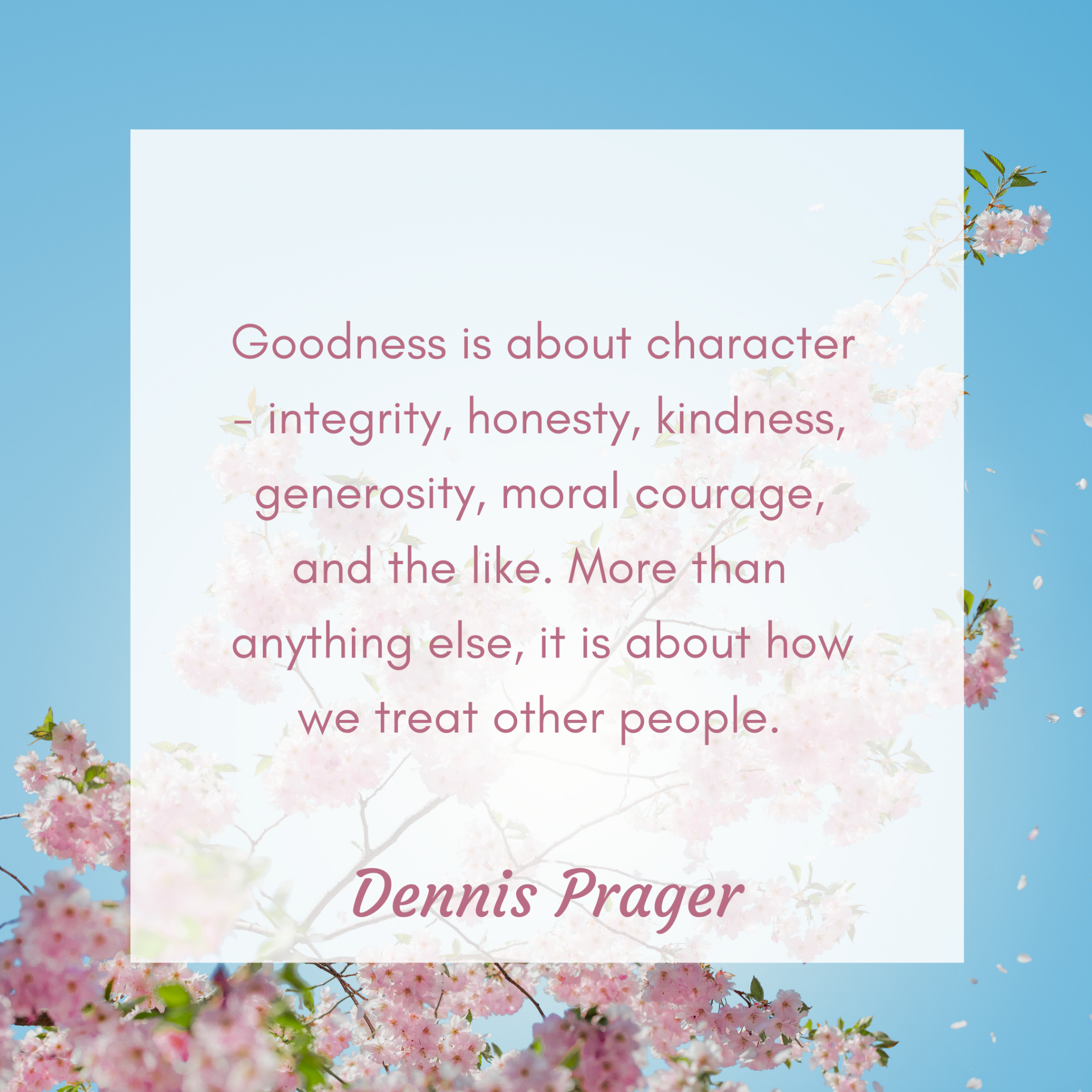 The importance of Character