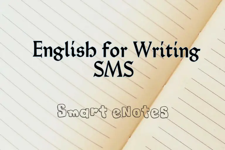 English for Writing  SMS