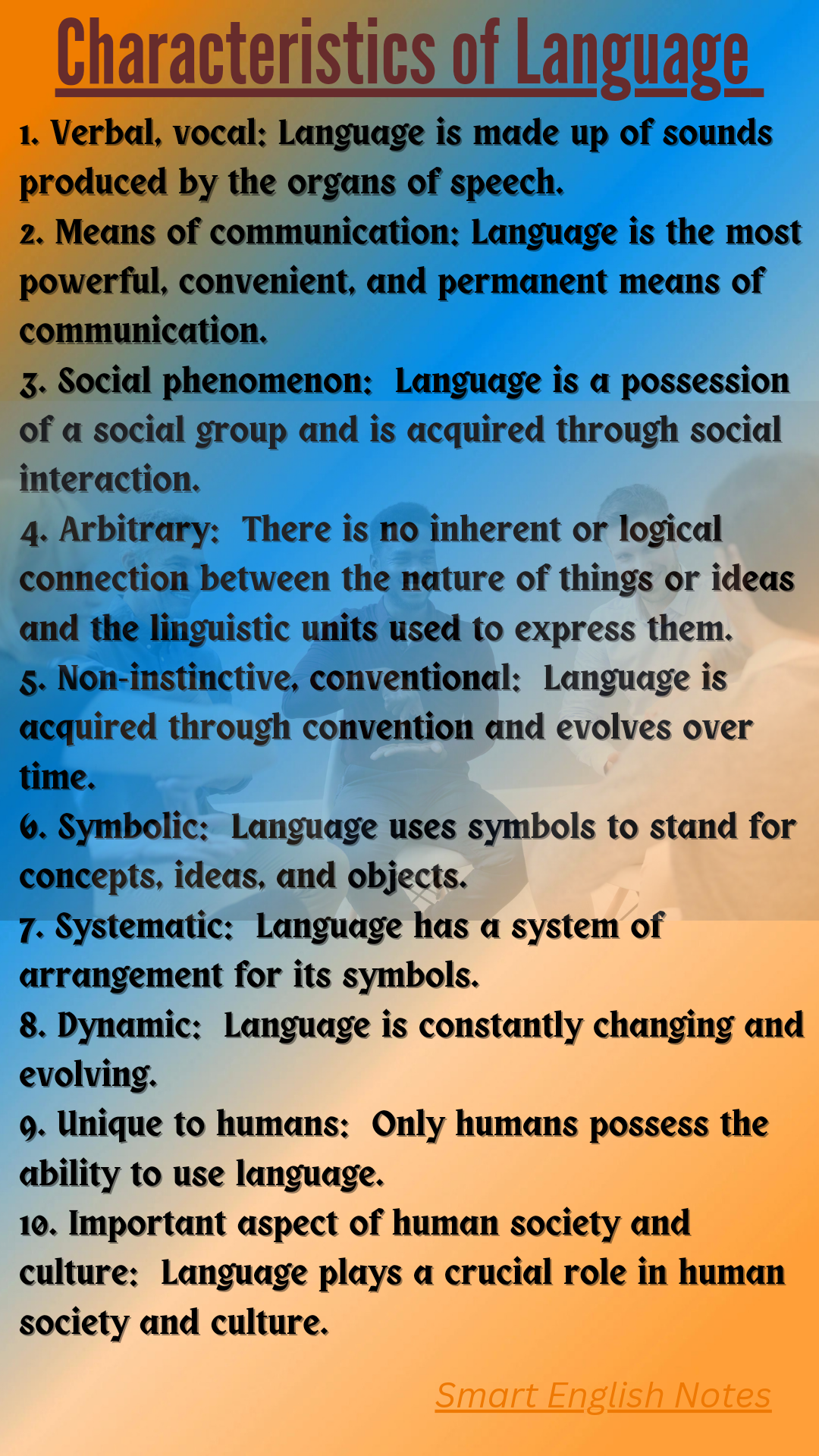 Characteristics of Language 