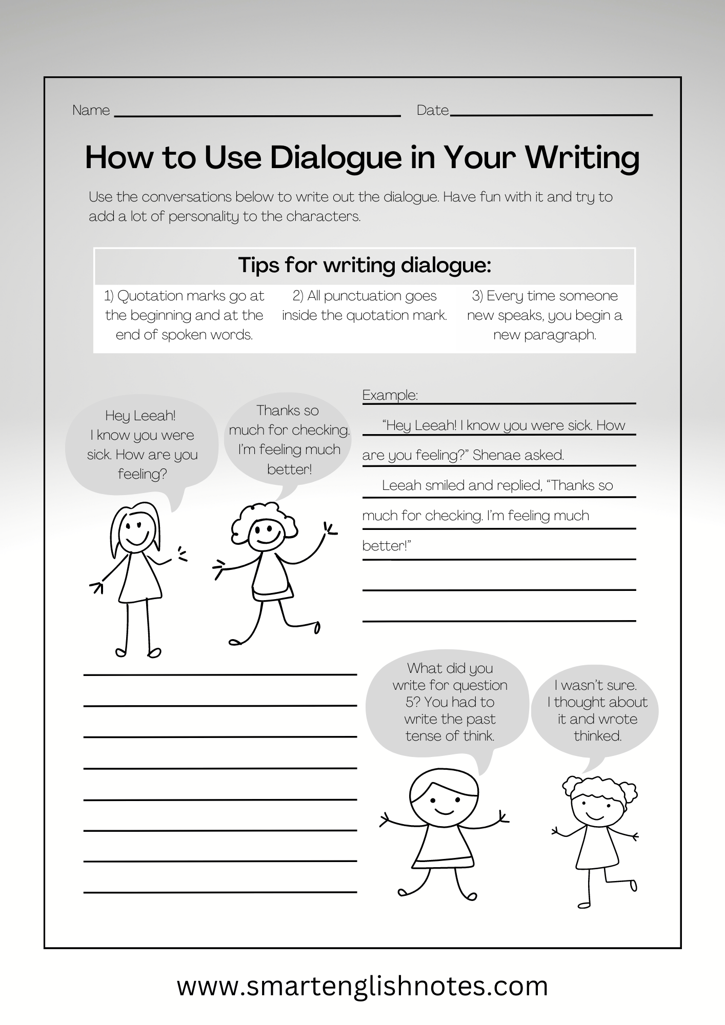 Dialogue Writing and Examples 